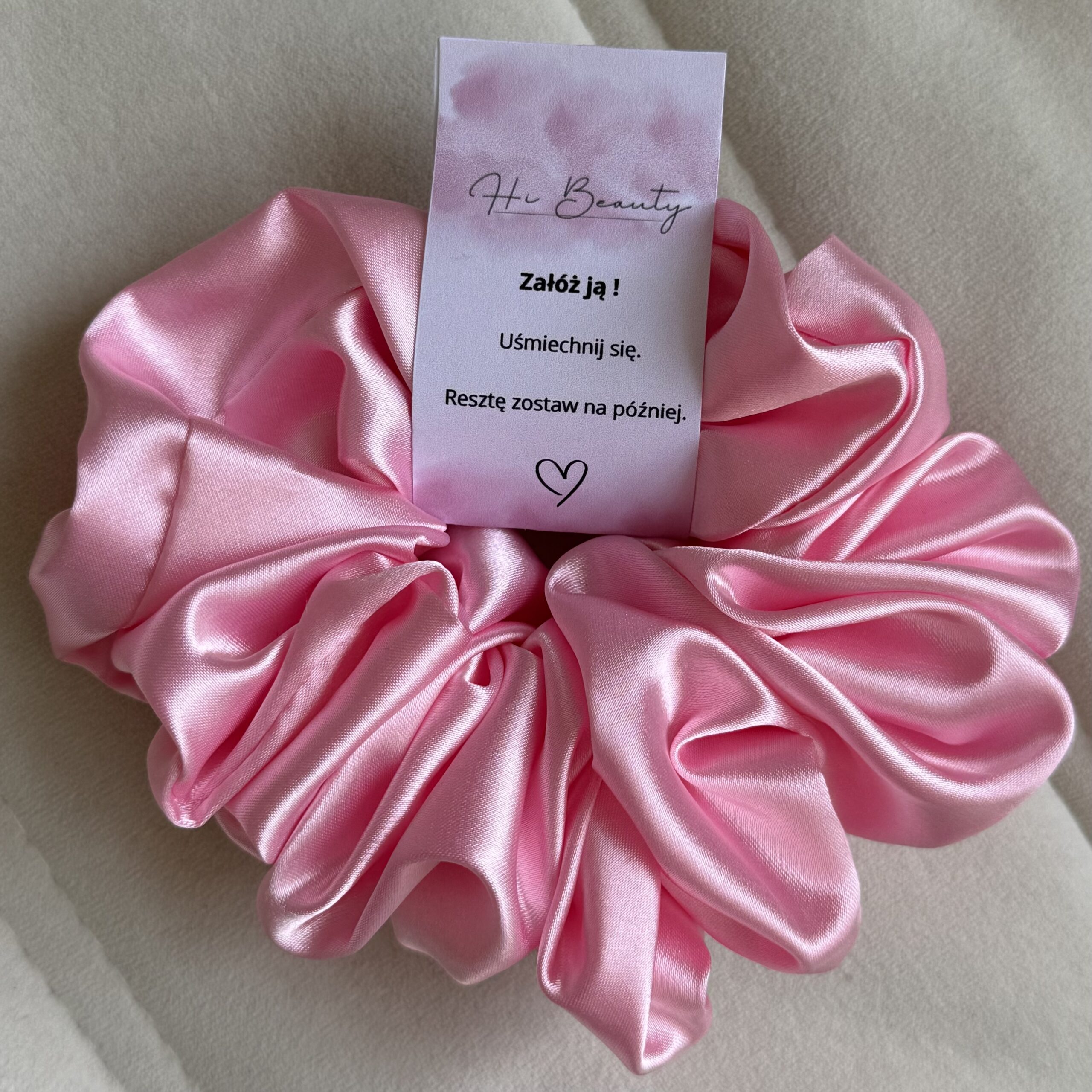 Scrunchie Pudrowy Róż